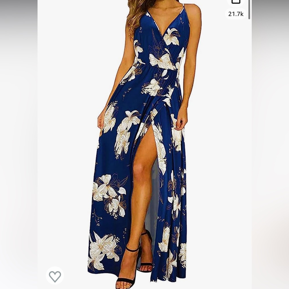 Maxi Sundresses Summer Beach Long Wrap Floral Dress